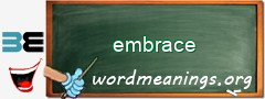 WordMeaning blackboard for embrace